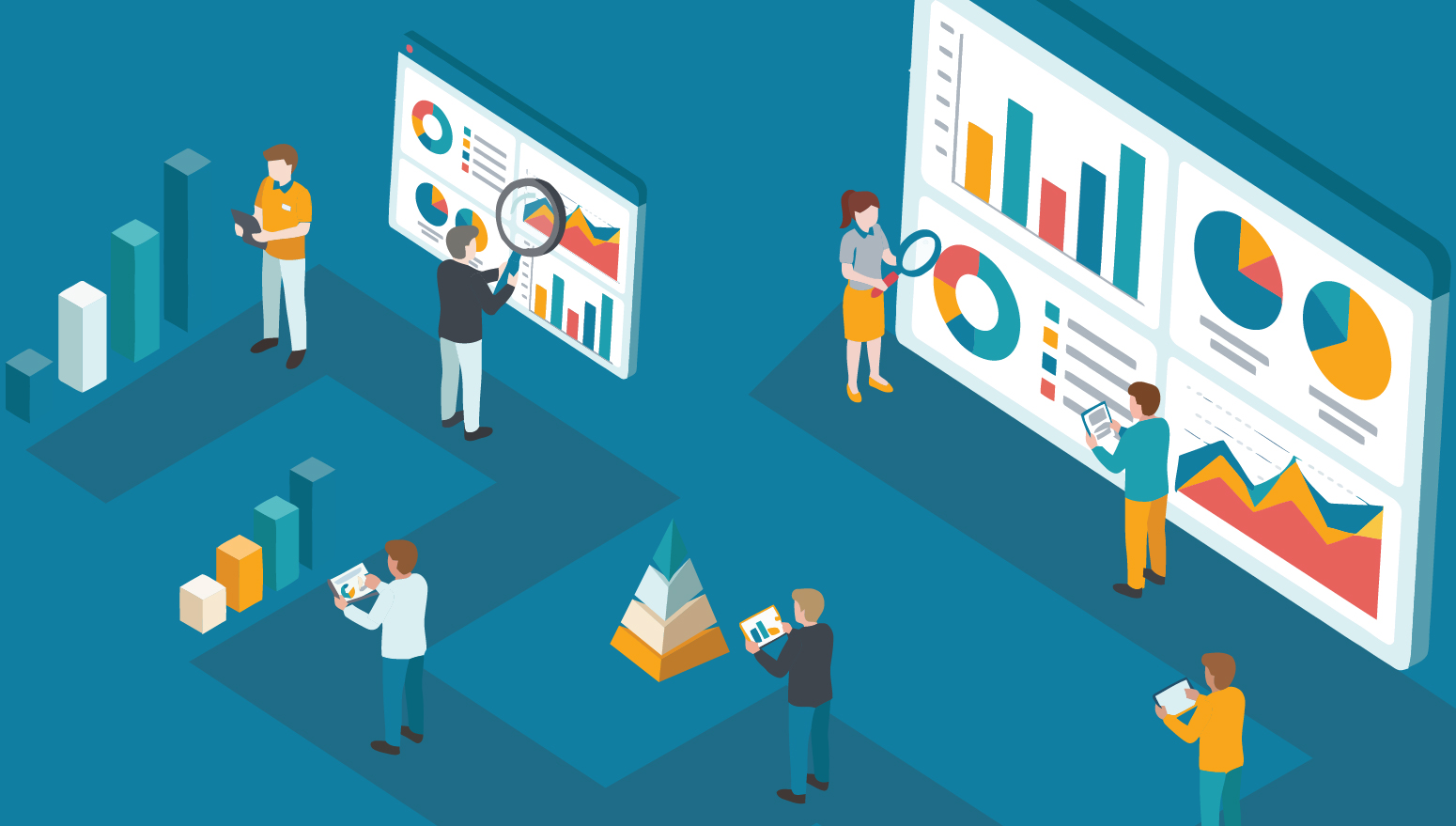 vector illustrations of charts